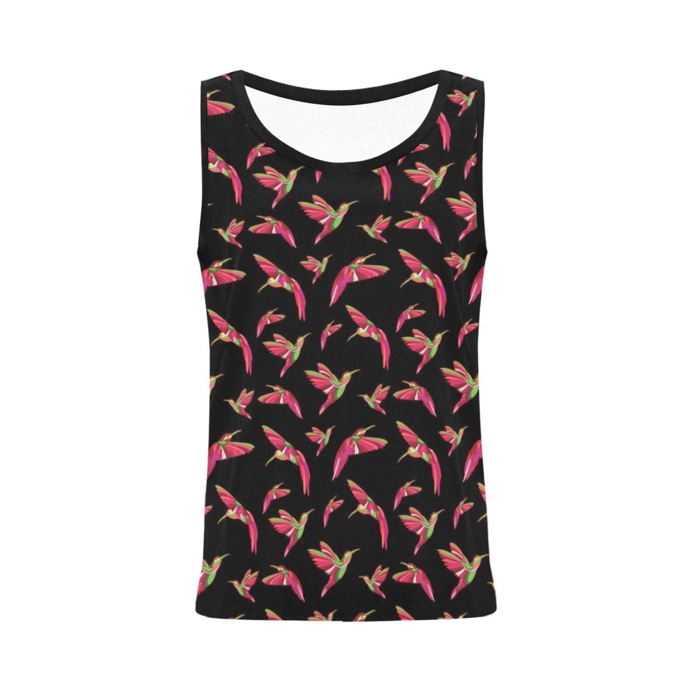 Red Swift Colourful Black All Over Print Tank Top for Women (Model T43) All Over Print Tank Top for Women (T43) e-joyer 