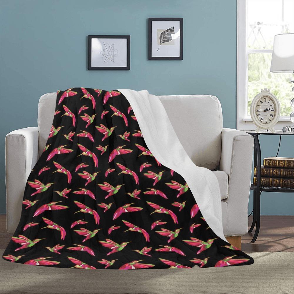 Red Swift Colourful Black Ultra-Soft Micro Fleece Blanket 60"x80" Ultra-Soft Blanket 60''x80'' e-joyer 