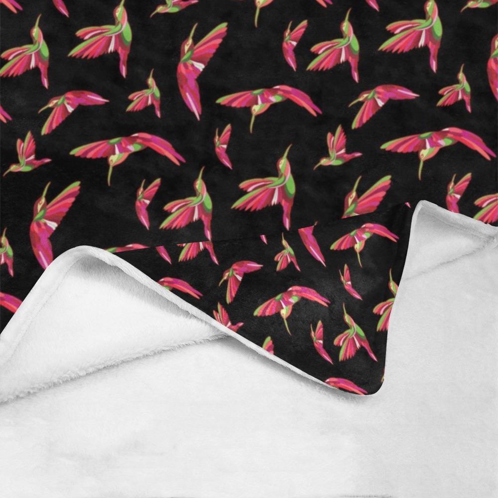 Red Swift Colourful Black Ultra-Soft Micro Fleece Blanket 60"x80" Ultra-Soft Blanket 60''x80'' e-joyer 