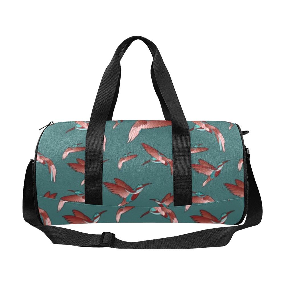 Red Swift Turquoise Duffle Bag (Model 1679) Duffle Bag (1679) e-joyer 