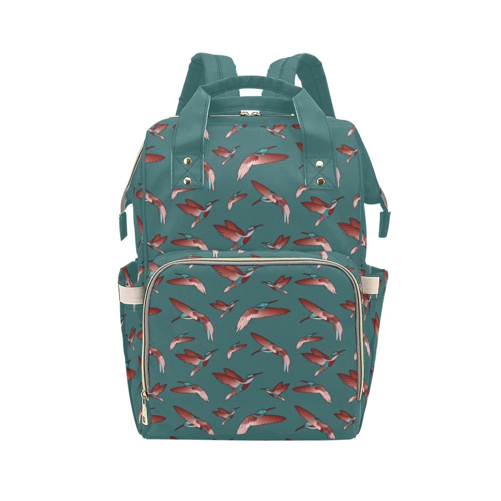 Red Swift Turquoise Multi-Function Diaper Backpack/Diaper Bag (Model 1688) bag e-joyer 