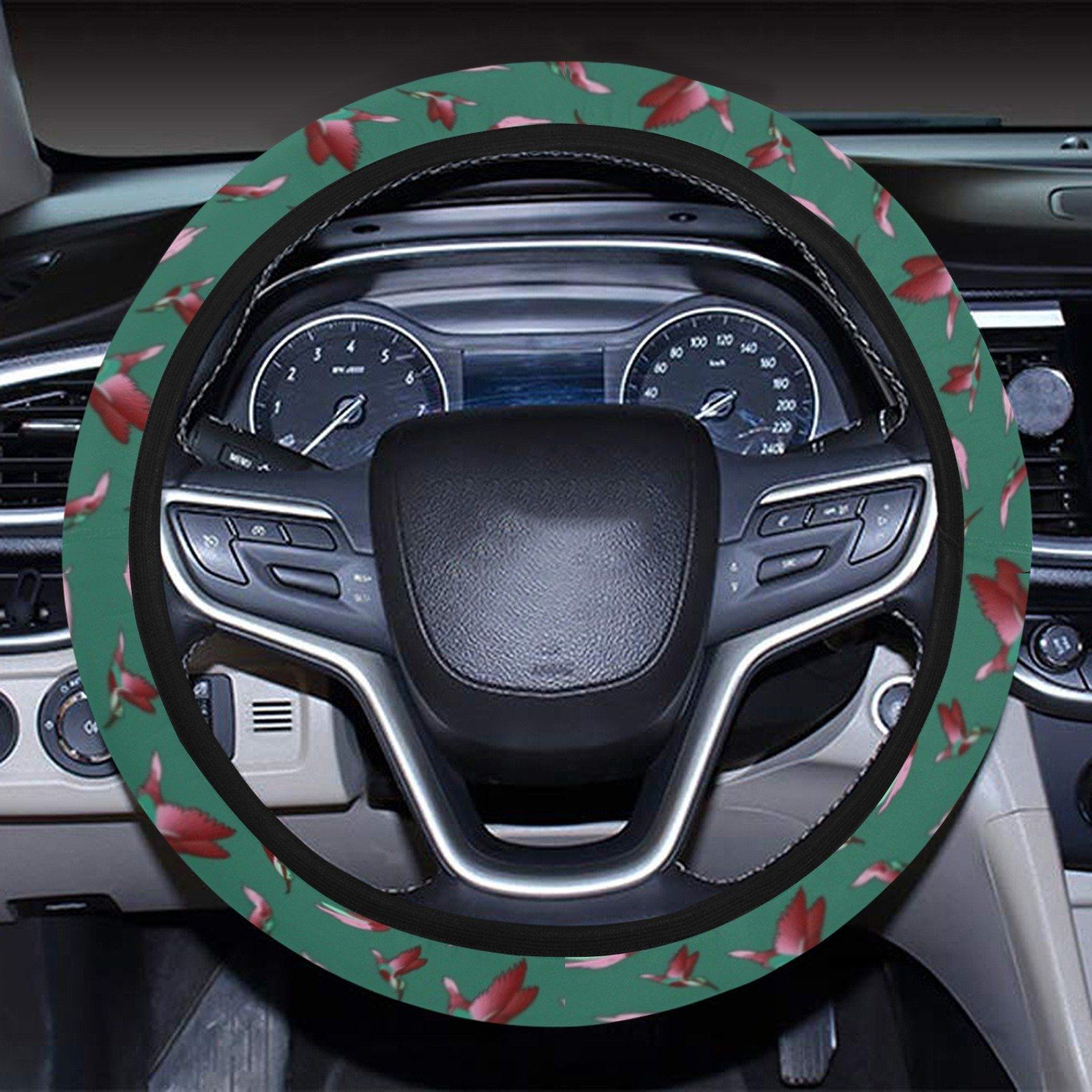 Red Swift Turquoise Steering Wheel Cover with Elastic Edge Steering Wheel Cover with Elastic Edge e-joyer 