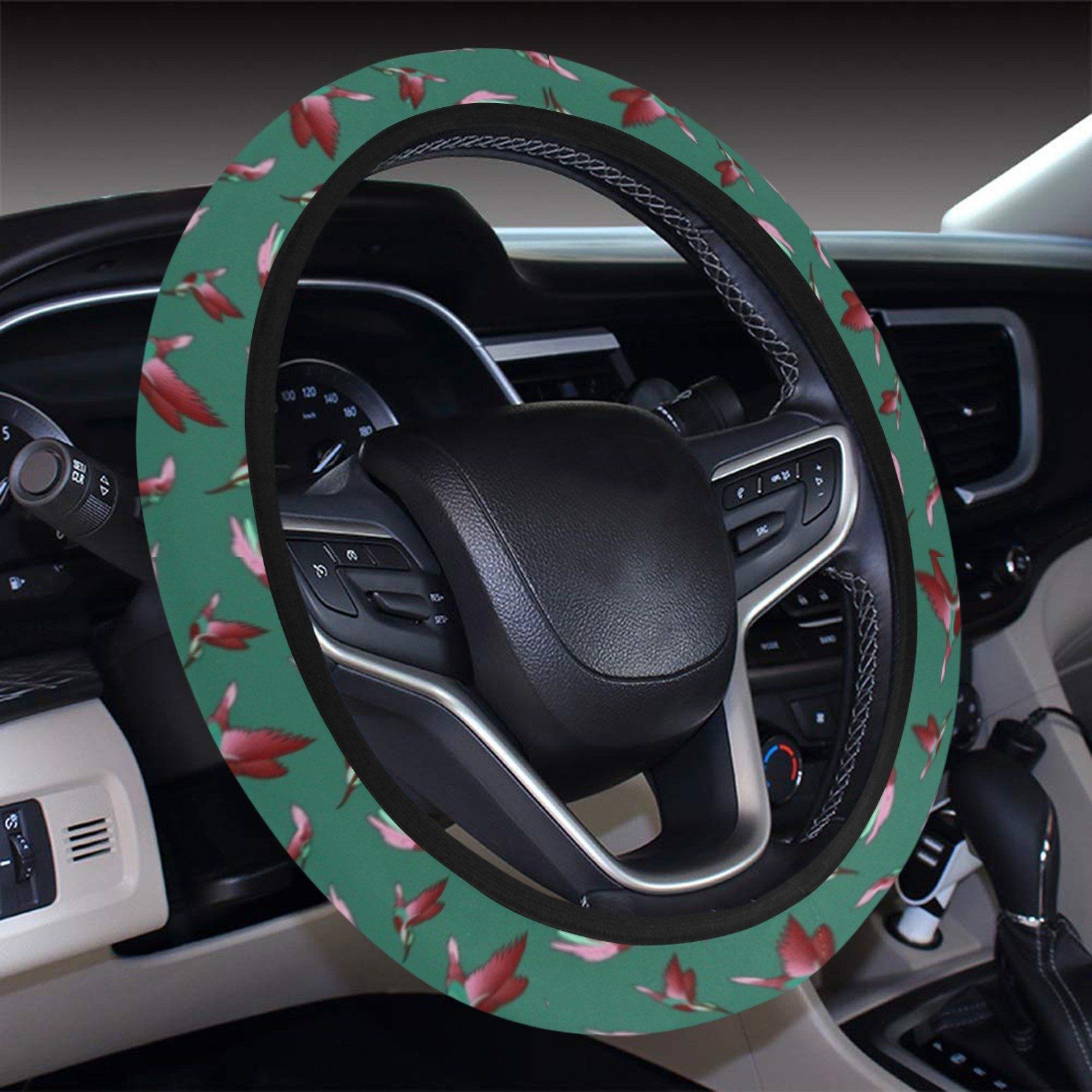 Red Swift Turquoise Steering Wheel Cover with Elastic Edge Steering Wheel Cover with Elastic Edge e-joyer 
