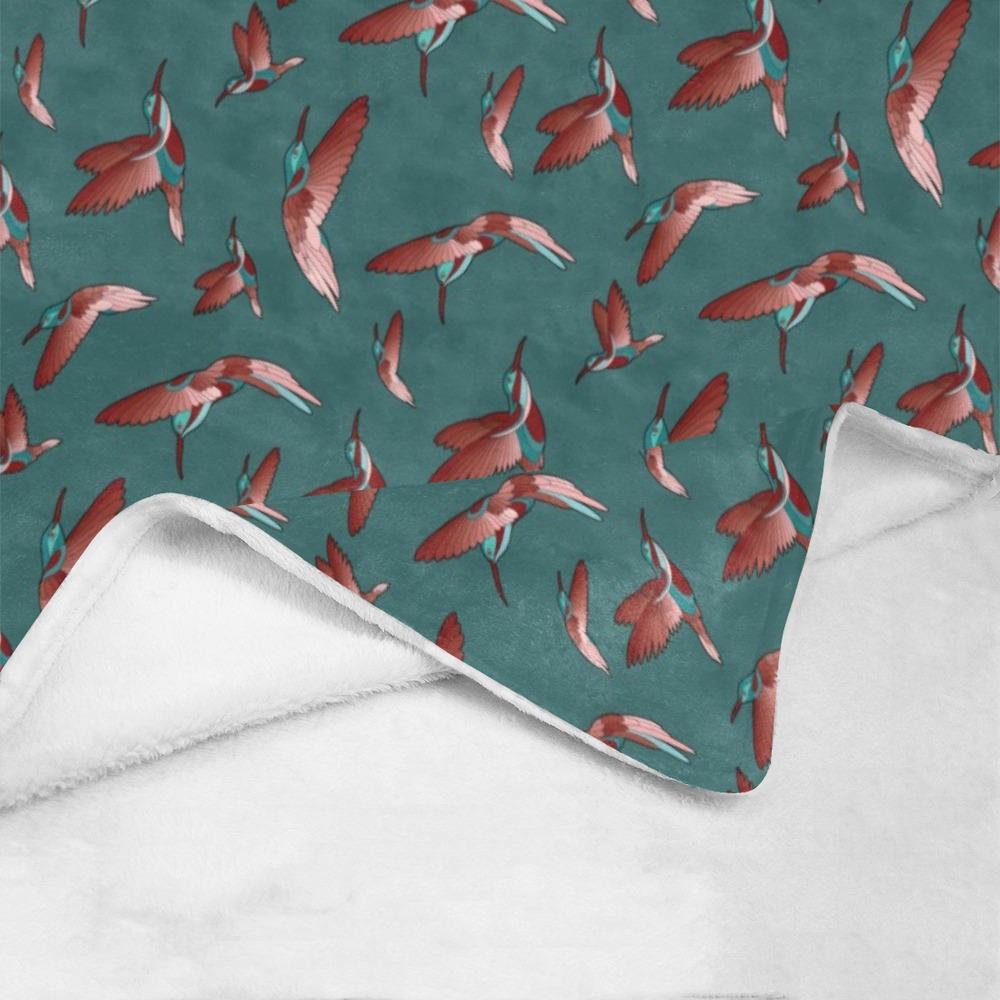 Red Swift Turquoise Ultra-Soft Micro Fleece Blanket 40"x50" Ultra-Soft Blanket 40''x50'' e-joyer 