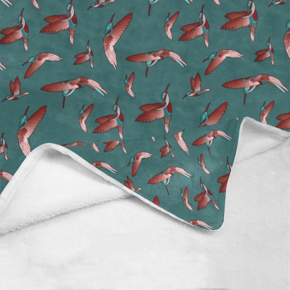 Red Swift Turquoise Ultra-Soft Micro Fleece Blanket 60"x80" Ultra-Soft Blanket 60''x80'' e-joyer 