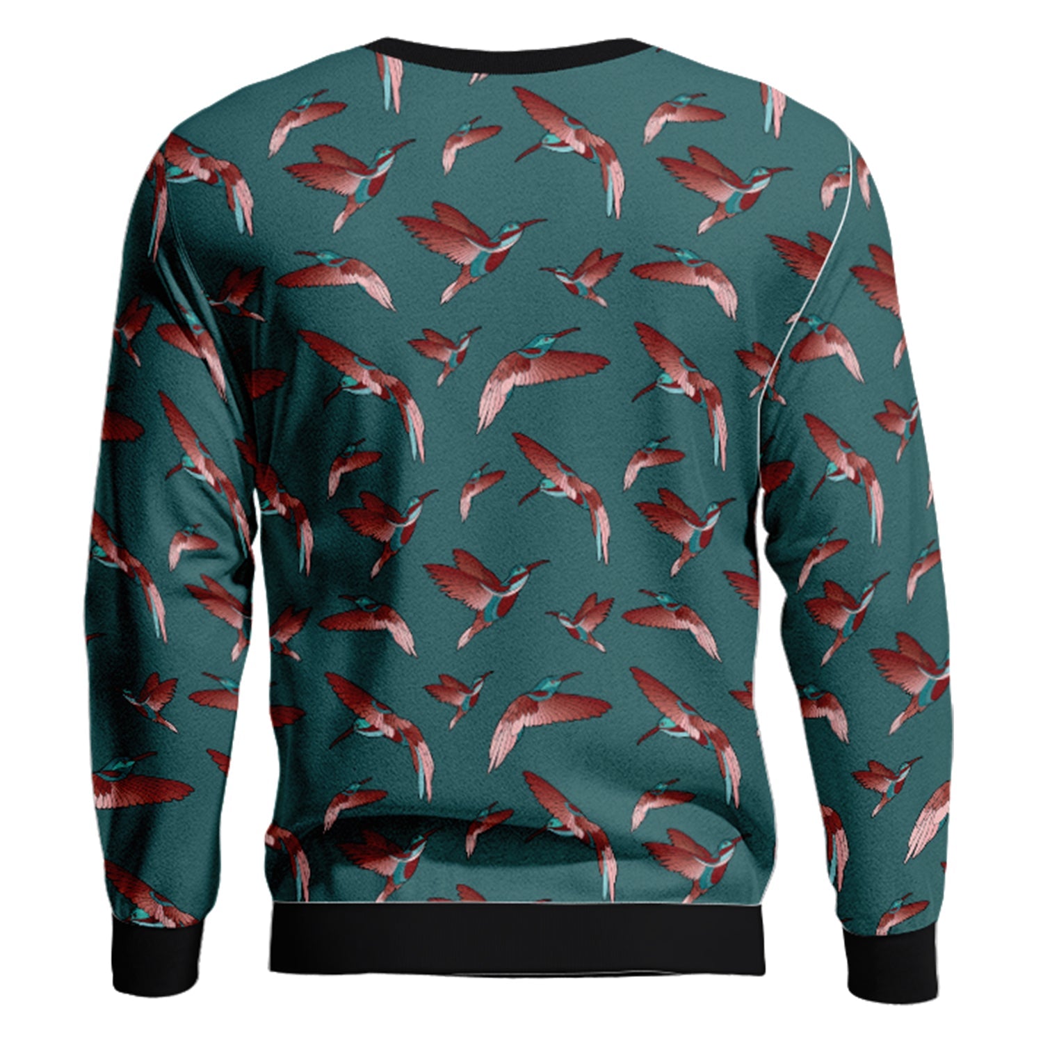 Red Swift Turquoise Unisex Crewneck Long Sleeve Top Top Herman 