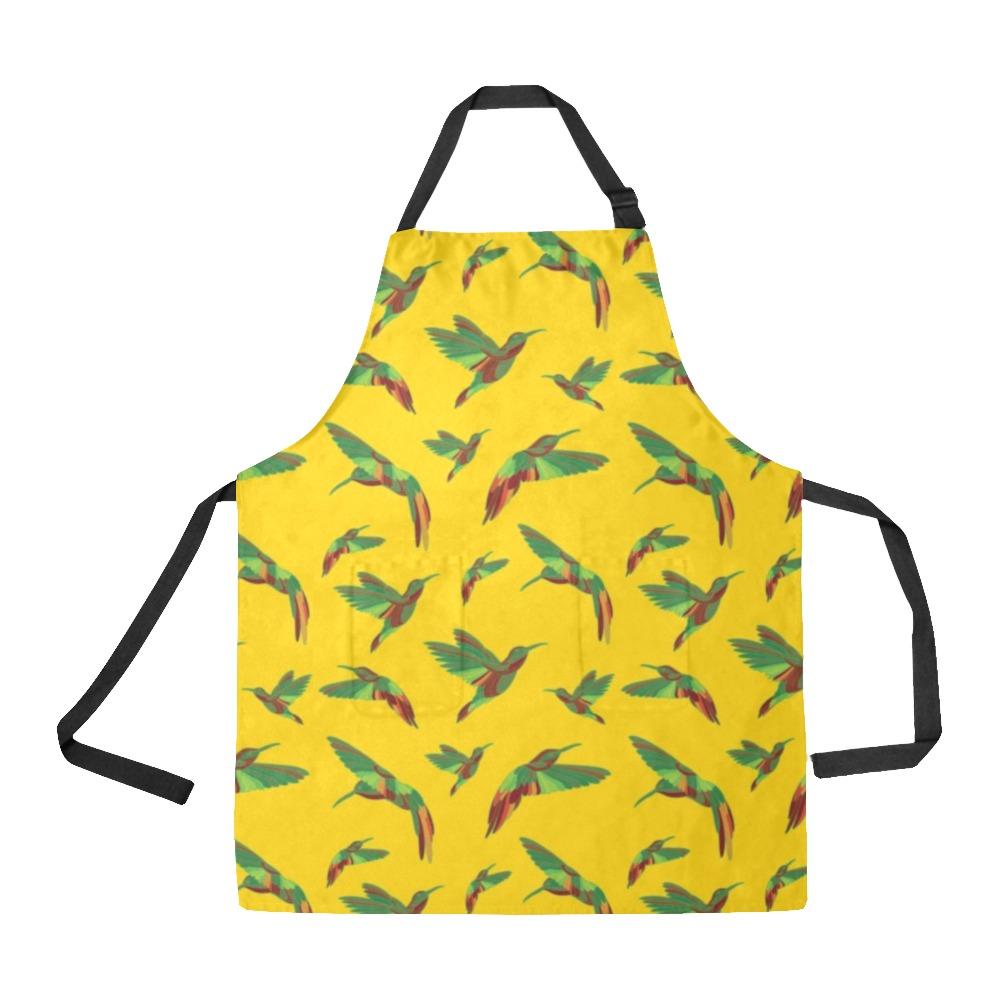 Red Swift Yellow All Over Print Apron All Over Print Apron e-joyer 