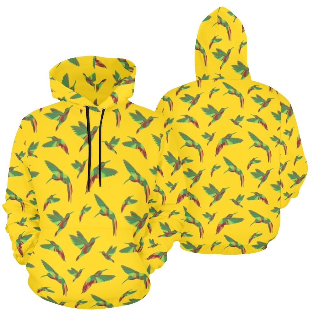 Red Swift Yellow All Over Print Hoodie for Women (USA Size) (Model H13) All Over Print Hoodie for Women (H13) e-joyer 