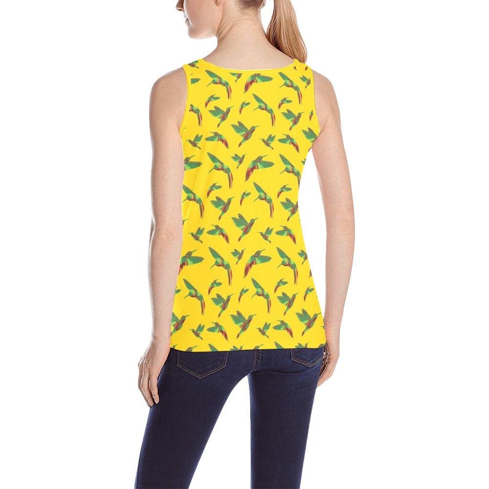 Red Swift Yellow All Over Print Tank Top for Women (Model T43) All Over Print Tank Top for Women (T43) e-joyer 
