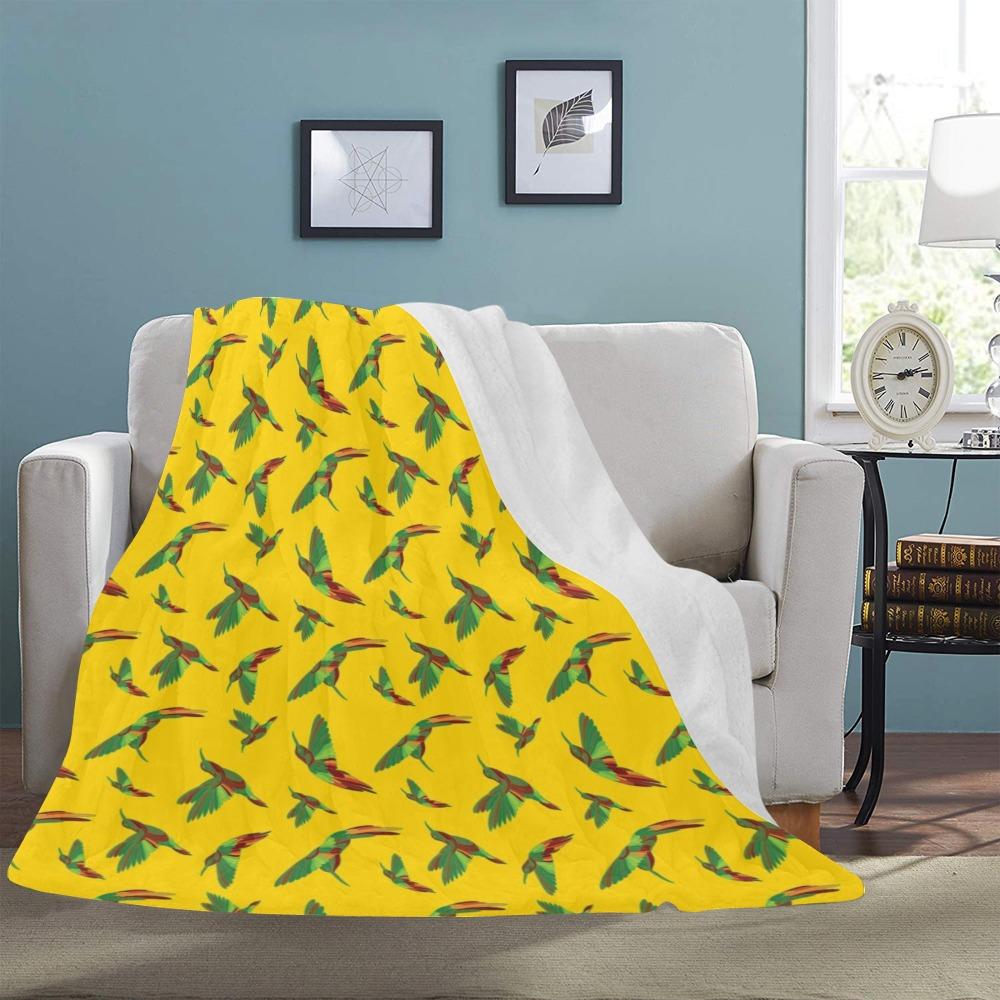 Red Swift Yellow Ultra-Soft Micro Fleece Blanket 60"x80" Ultra-Soft Blanket 60''x80'' e-joyer 