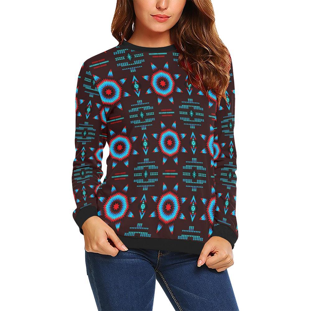 Rising Star Corn Moon All Over Print Crewneck Sweatshirt for Women (Model H18) Crewneck Sweatshirt for Women (H18) e-joyer 