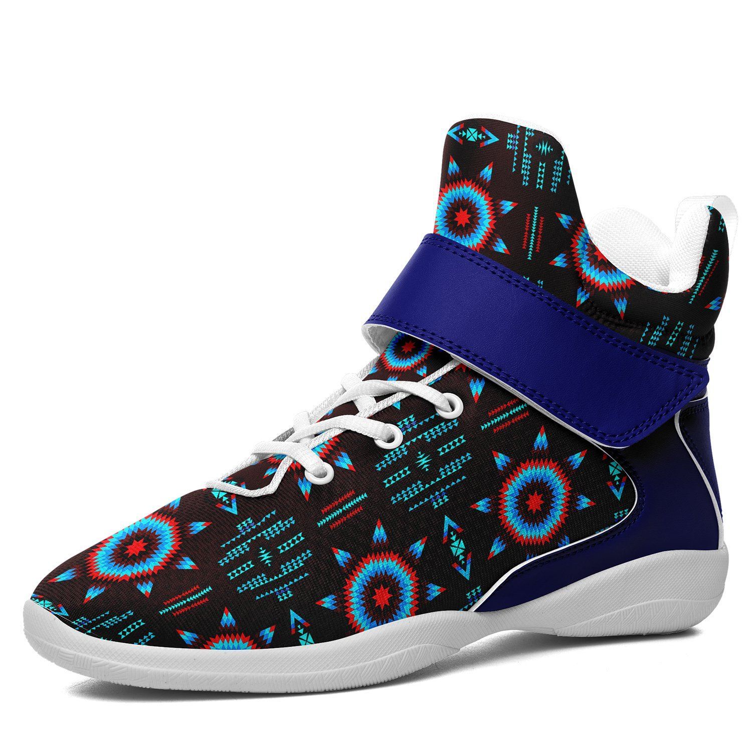 Rising Star Corn Moon Kid's Ipottaa Basketball / Sport High Top Shoes 49 Dzine US Child 12.5 / EUR 30 White Sole with Blue Strap 