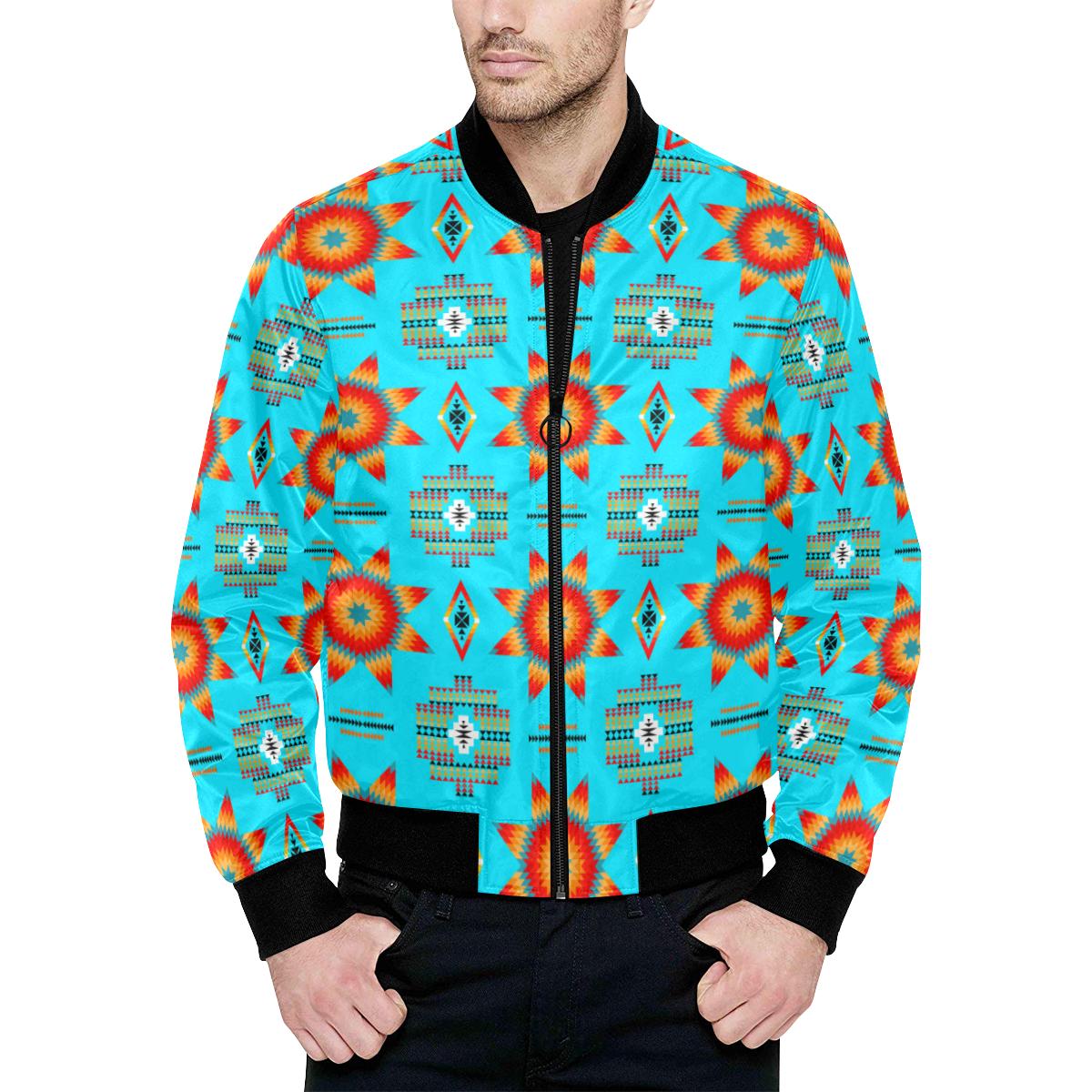 Rising Star Harvest Moon Unisex Heavy Bomber Jacket with Quilted Lining All Over Print Quilted Jacket for Men (H33) e-joyer 