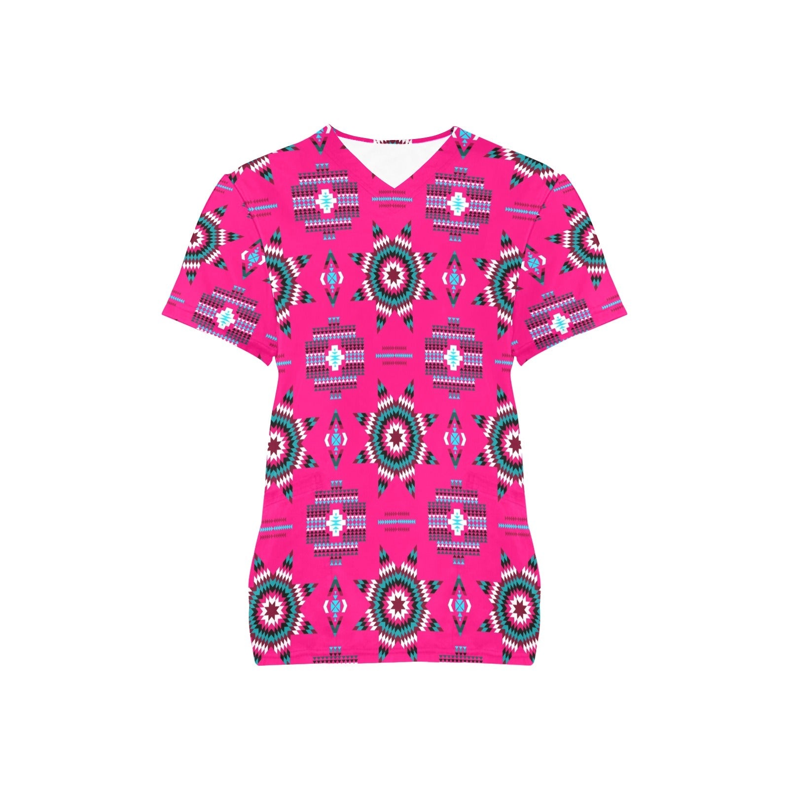 Rising Star Strawberry Moon All Over Print Scrub Top Scrub Top e-joyer 