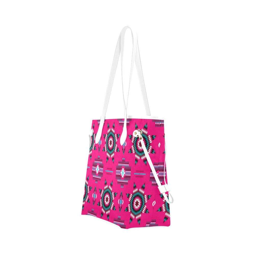 Rising Star Strawberry Moon Clover Canvas Tote Bag (Model 1661) Clover Canvas Tote Bag (1661) e-joyer 