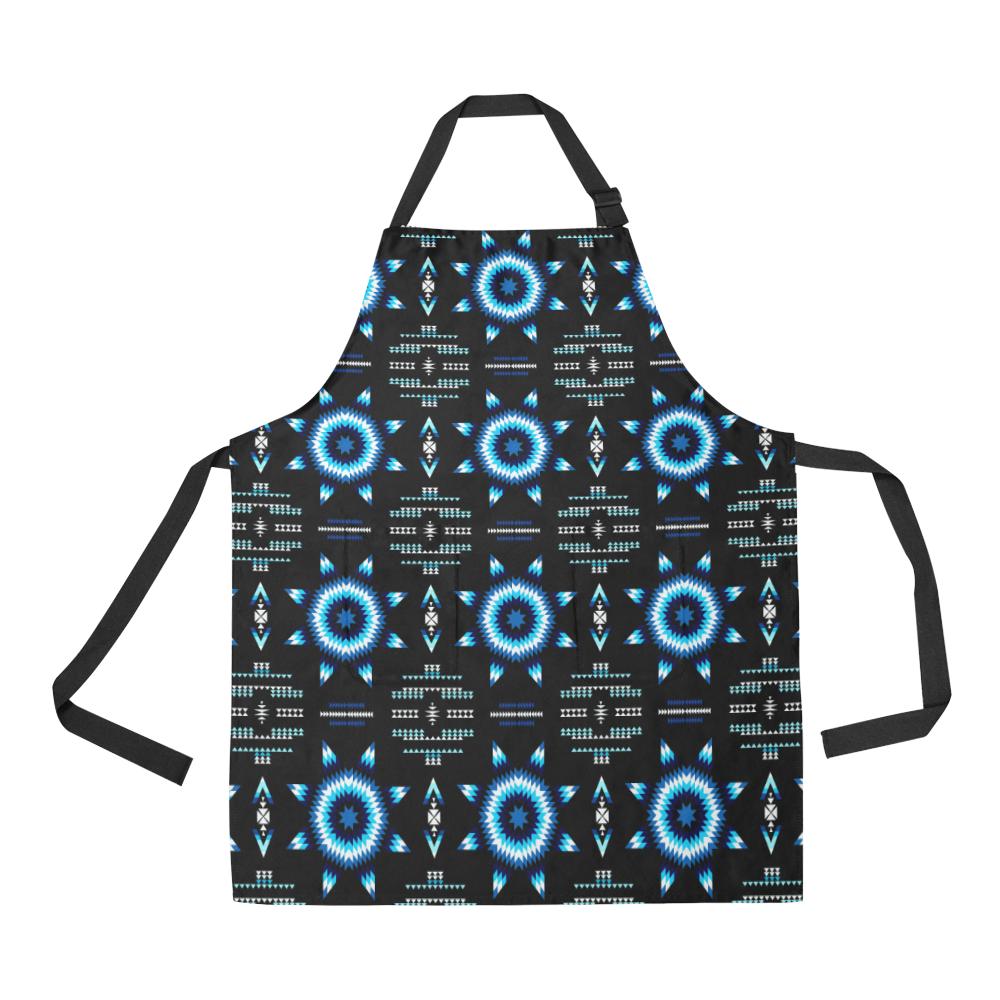 Rising Star Wolf Moon All Over Print Apron All Over Print Apron e-joyer 