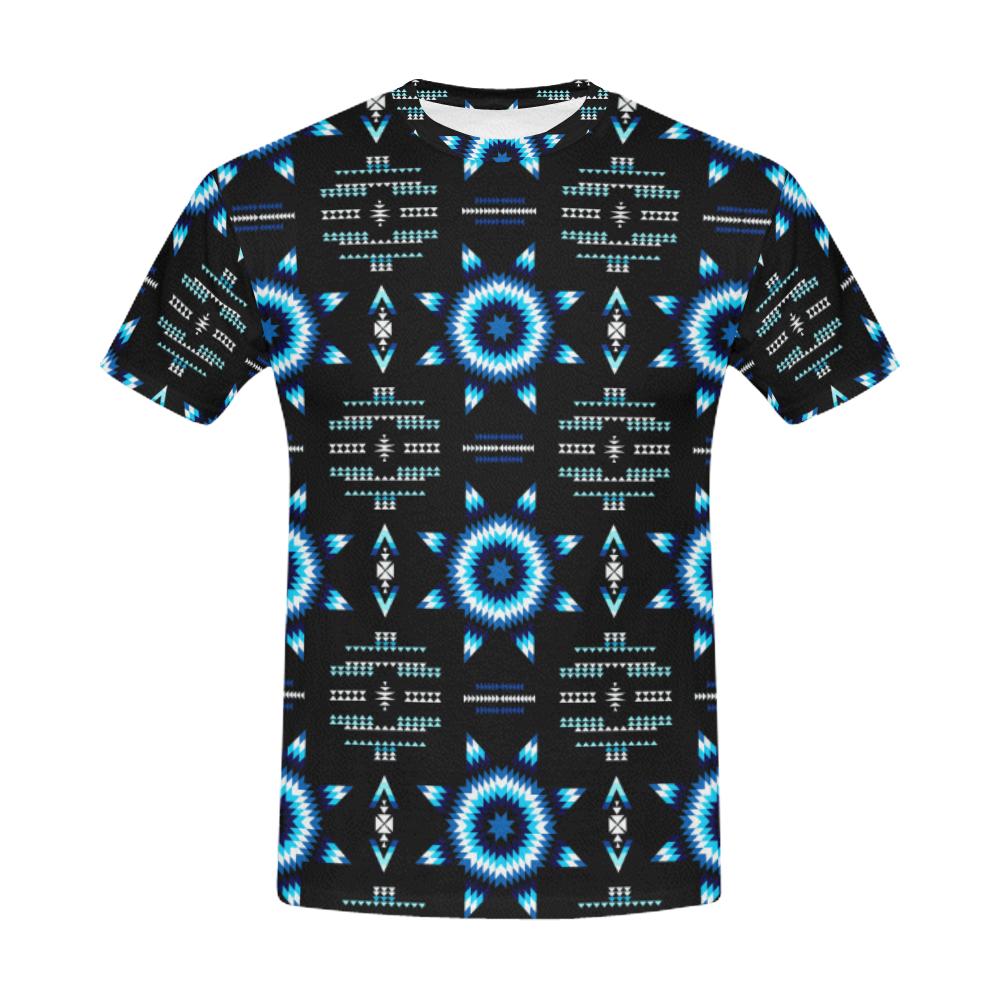 Rising Star Wolf Moon All Over Print T-Shirt for Men (USA Size) (Model T40) All Over Print T-Shirt for Men (T40) e-joyer 