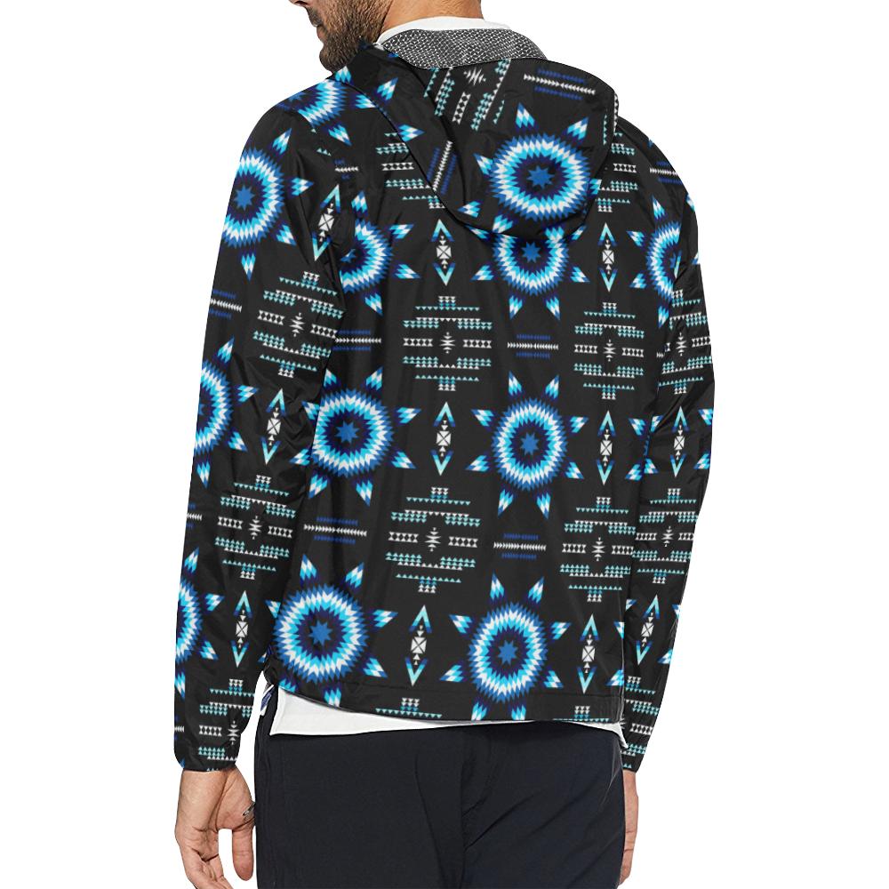 Rising Star Wolf Moon Unisex All Over Print Windbreaker (Model H23) All Over Print Windbreaker for Men (H23) e-joyer 