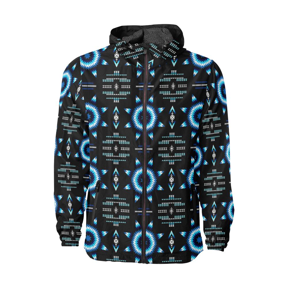 Rising Star Wolf Moon Unisex All Over Print Windbreaker (Model H23) All Over Print Windbreaker for Men (H23) e-joyer 