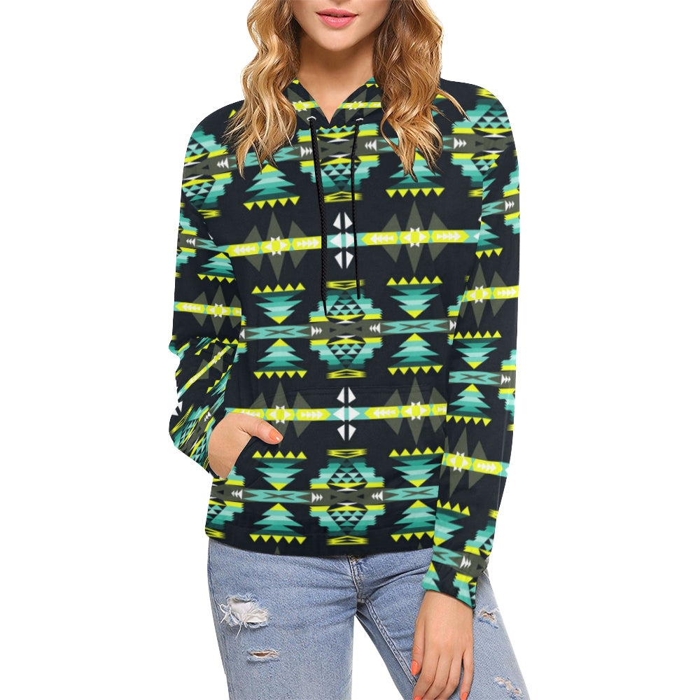 River Trail All Over Print Hoodie for Women (USA Size) (Model H13) All Over Print Hoodie for Women (H13) e-joyer 