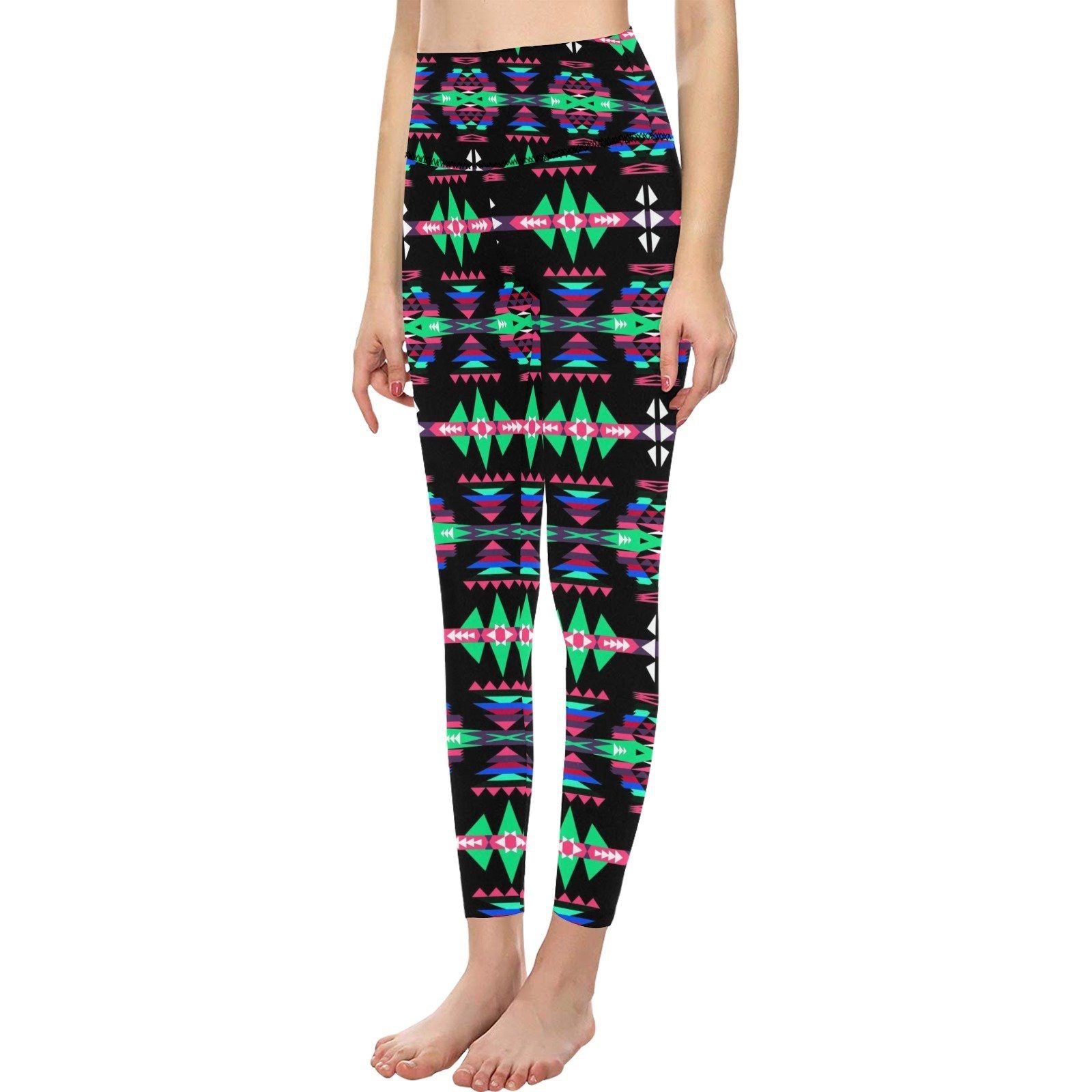 River Trail Journey All Over Print High-Waisted Leggings (Model L36) High-Waisted Leggings (L36) e-joyer 