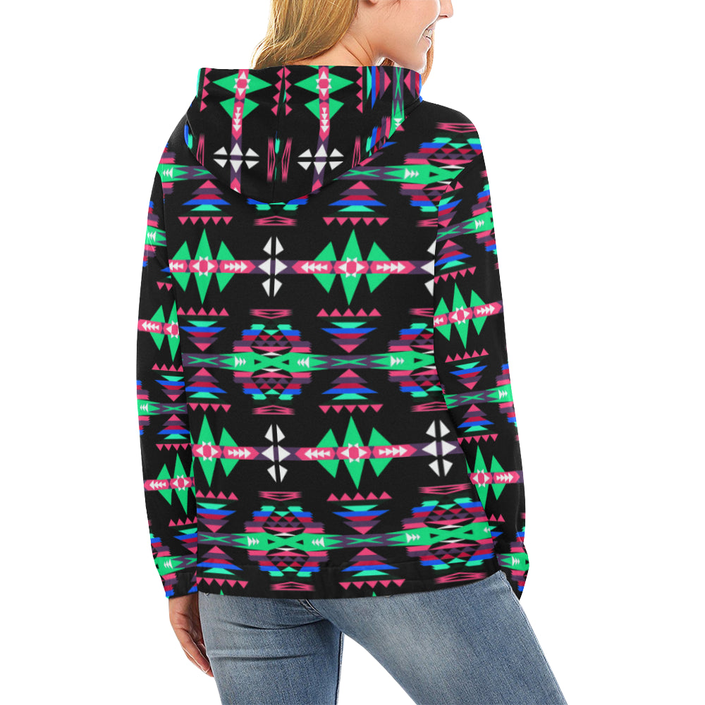 River Trail Journey All Over Print Hoodie for Women (USA Size) (Model H13) All Over Print Hoodie for Women (H13) e-joyer 