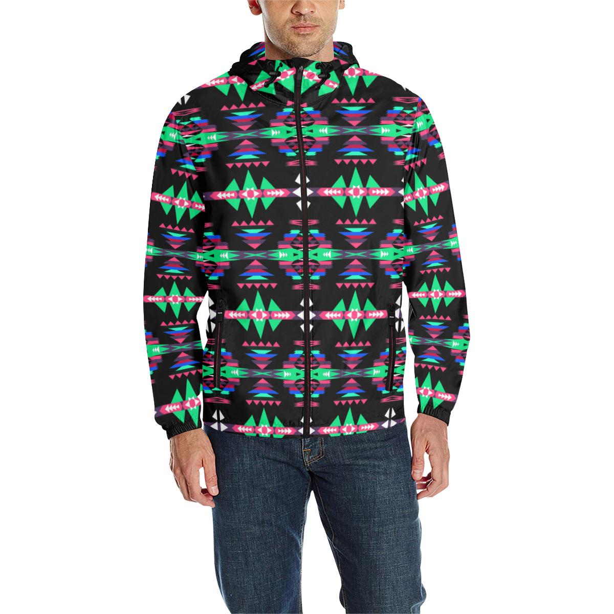 River Trail Journey Unisex Quilted Coat All Over Print Quilted Windbreaker for Men (H35) e-joyer 