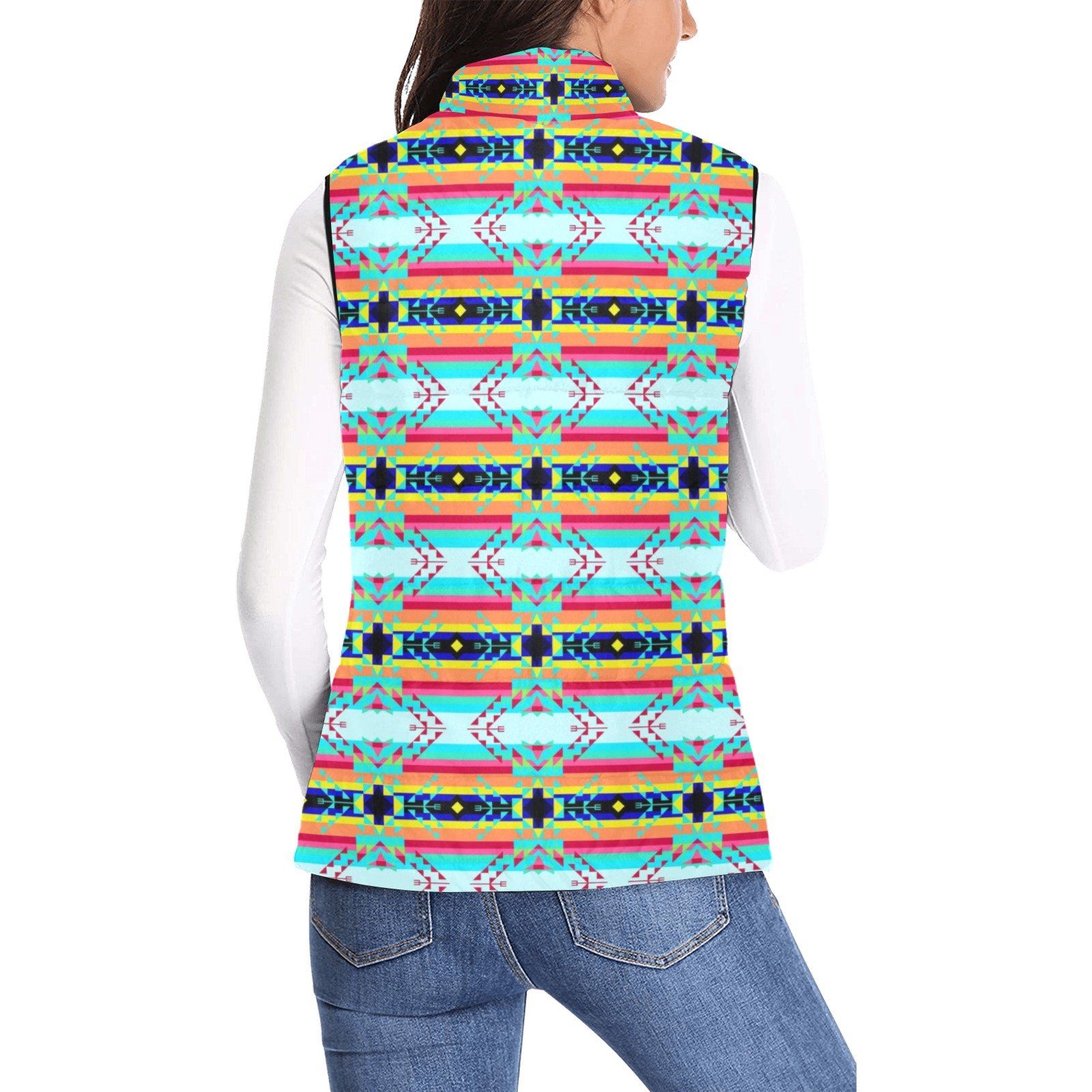 Sacred Spring Women's Padded Vest Jacket (Model H44) Women's Padded Vest Jacket (H44) e-joyer 