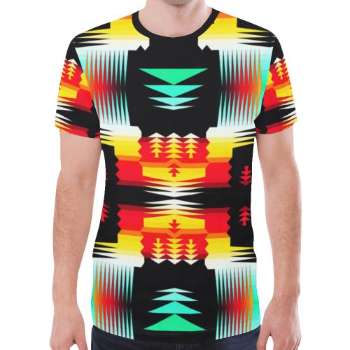 Sage Fire and Sky New All Over Print T-shirt for Men/Large Size (Model T45) New All Over Print T-shirt for Men/Large (T45) e-joyer 