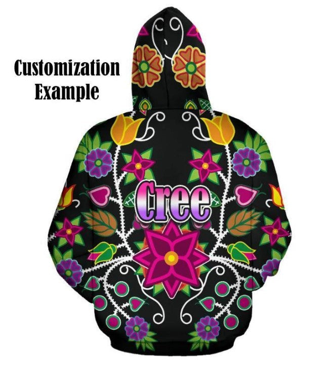 Floral Beadwork Six Bands Hoodie for Men (USA Size)