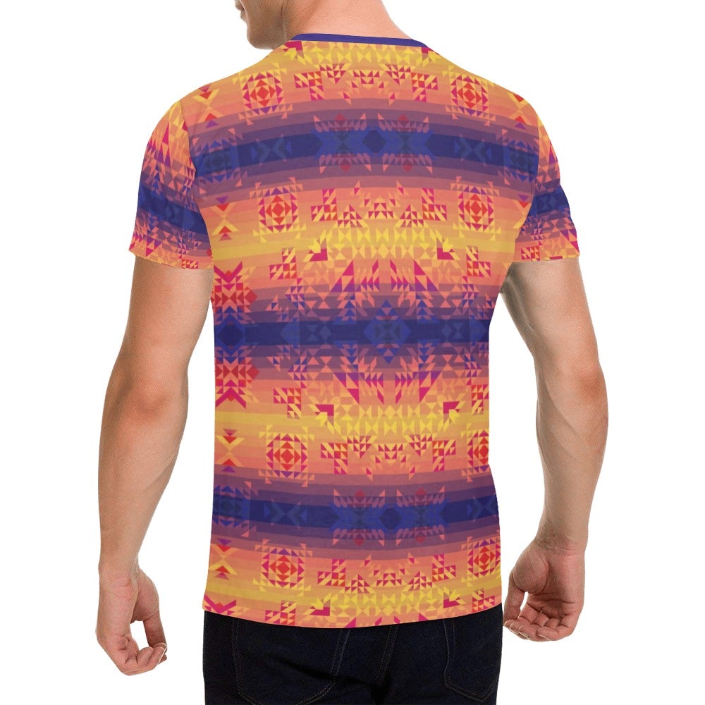 Soleil Indigo All Over Print T-Shirt for Men (USA Size) (Model T40) All Over Print T-Shirt for Men (T40) e-joyer 