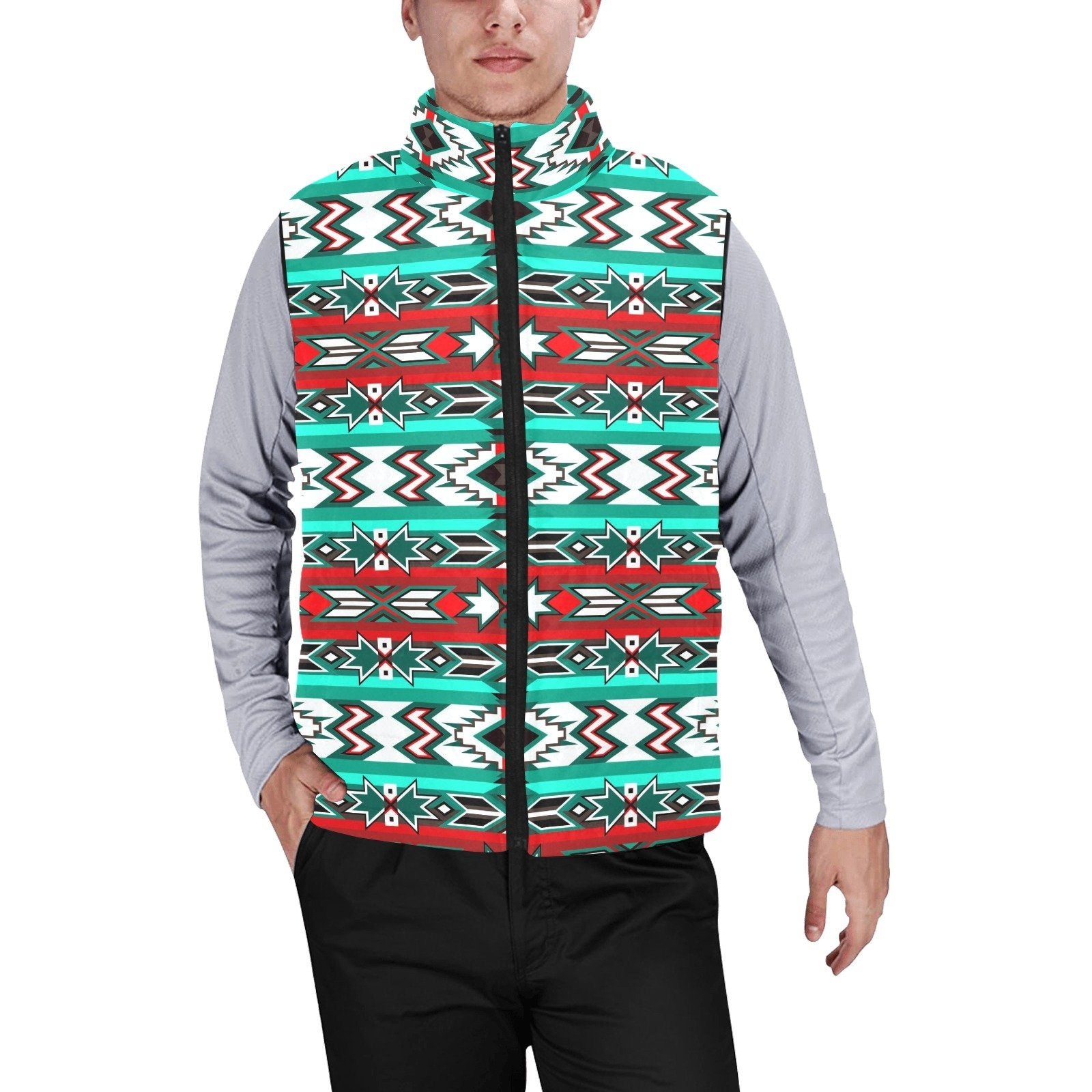 Southwest Journey Men's Padded Vest Jacket (Model H44) Men's Padded Vest Jacket (H44) e-joyer 