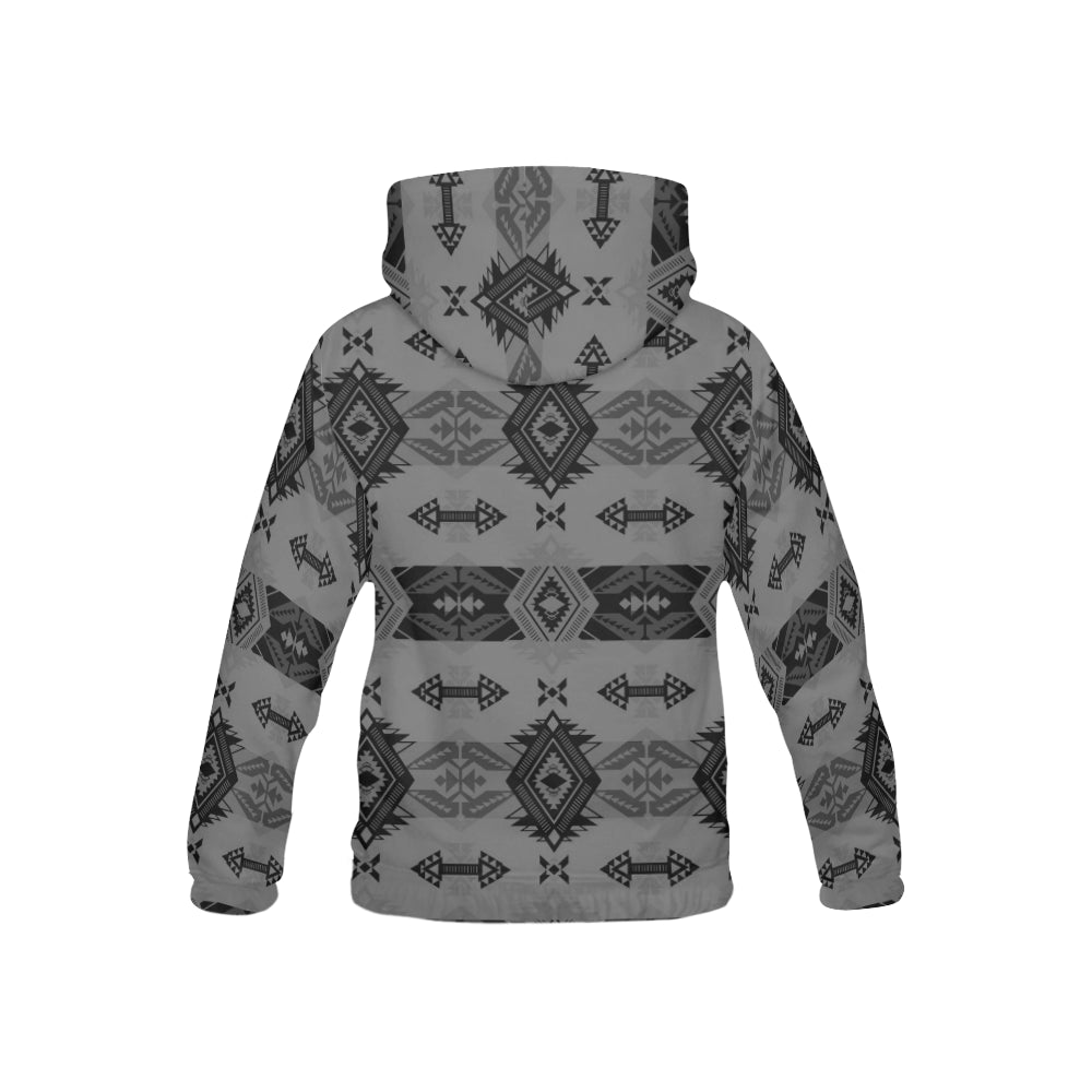 Sovereign Nation Gray All Over Print Hoodie for Kid (USA Size) (Model H13) All Over Print Hoodie for Kid (H13) e-joyer 