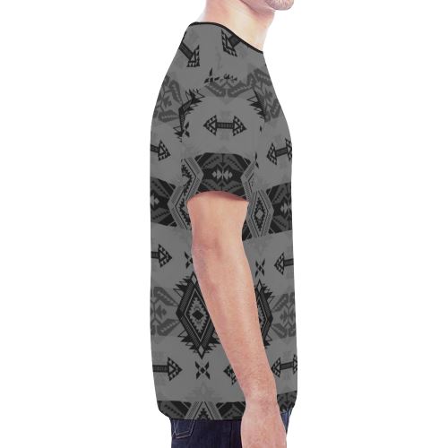 Sovereign Nation Gray New All Over Print T-shirt for Men/Large Size (Model T45) New All Over Print T-shirt for Men/Large (T45) e-joyer 