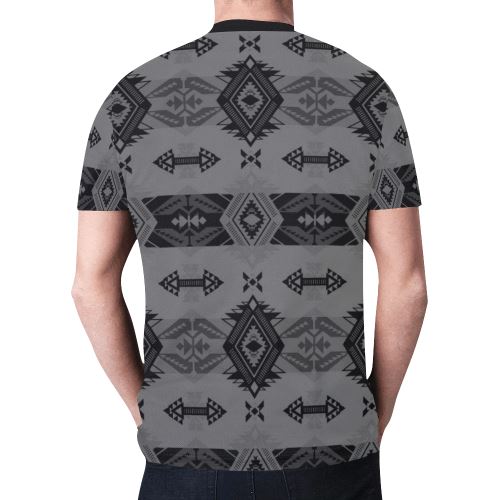 Sovereign Nation Gray New All Over Print T-shirt for Men/Large Size (Model T45) New All Over Print T-shirt for Men/Large (T45) e-joyer 