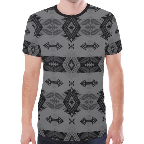 Sovereign Nation Gray New All Over Print T-shirt for Men/Large Size (Model T45) New All Over Print T-shirt for Men/Large (T45) e-joyer 