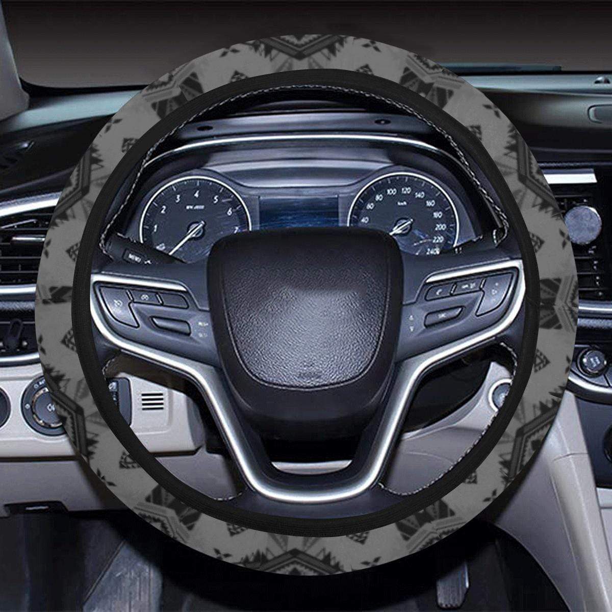 Sovereign Nation Gray Steering Wheel Cover with Elastic Edge Steering Wheel Cover with Elastic Edge e-joyer 