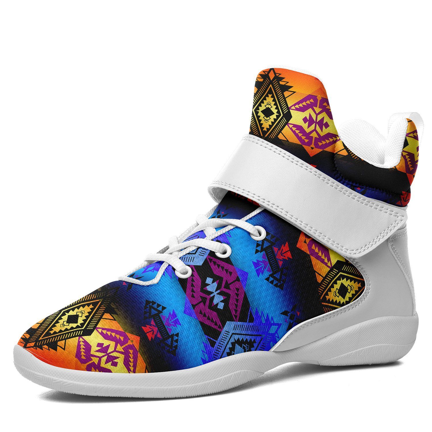 Sovereign Nation Sunset Ipottaa Basketball / Sport High Top Shoes - White Sole 49 Dzine US Men 7 / EUR 40 White Sole with White Strap 