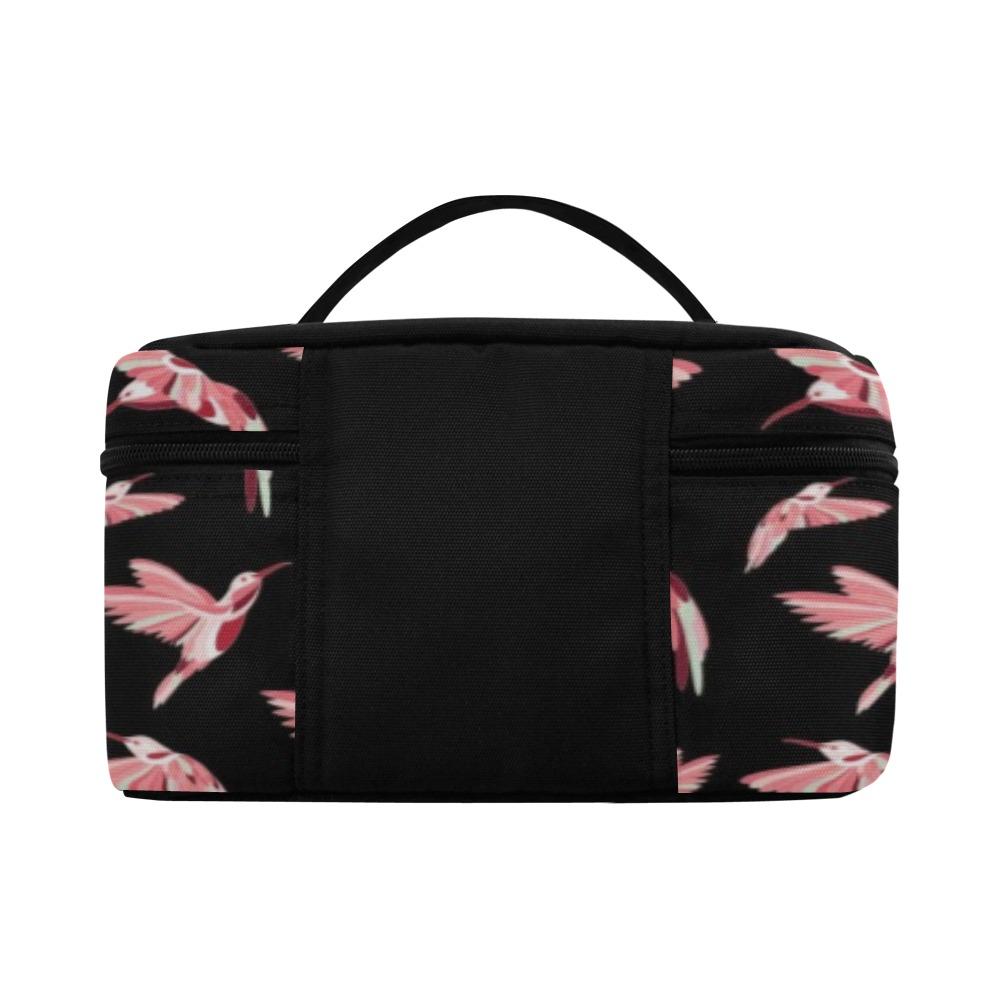 Strawberry Black Cosmetic Bag/Large (Model 1658) bag e-joyer 