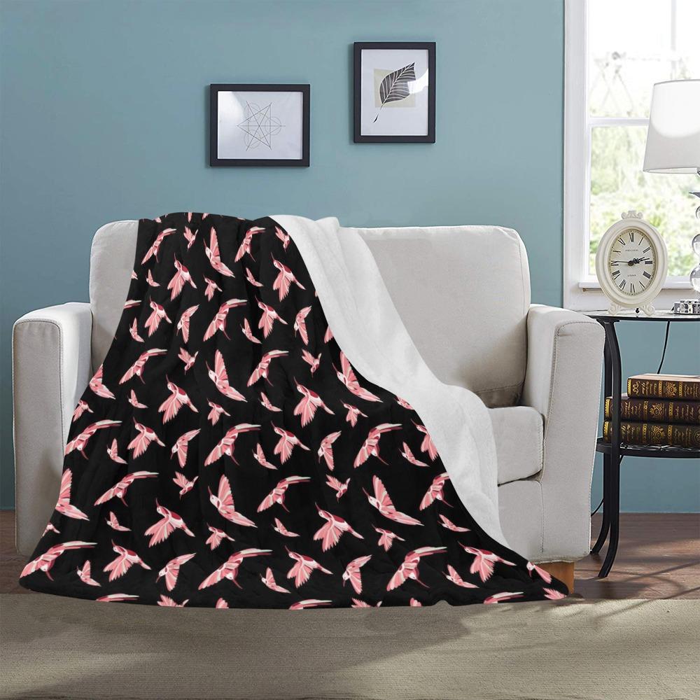 Strawberry Black Ultra-Soft Micro Fleece Blanket 50"x60" Ultra-Soft Blanket 50''x60'' e-joyer 