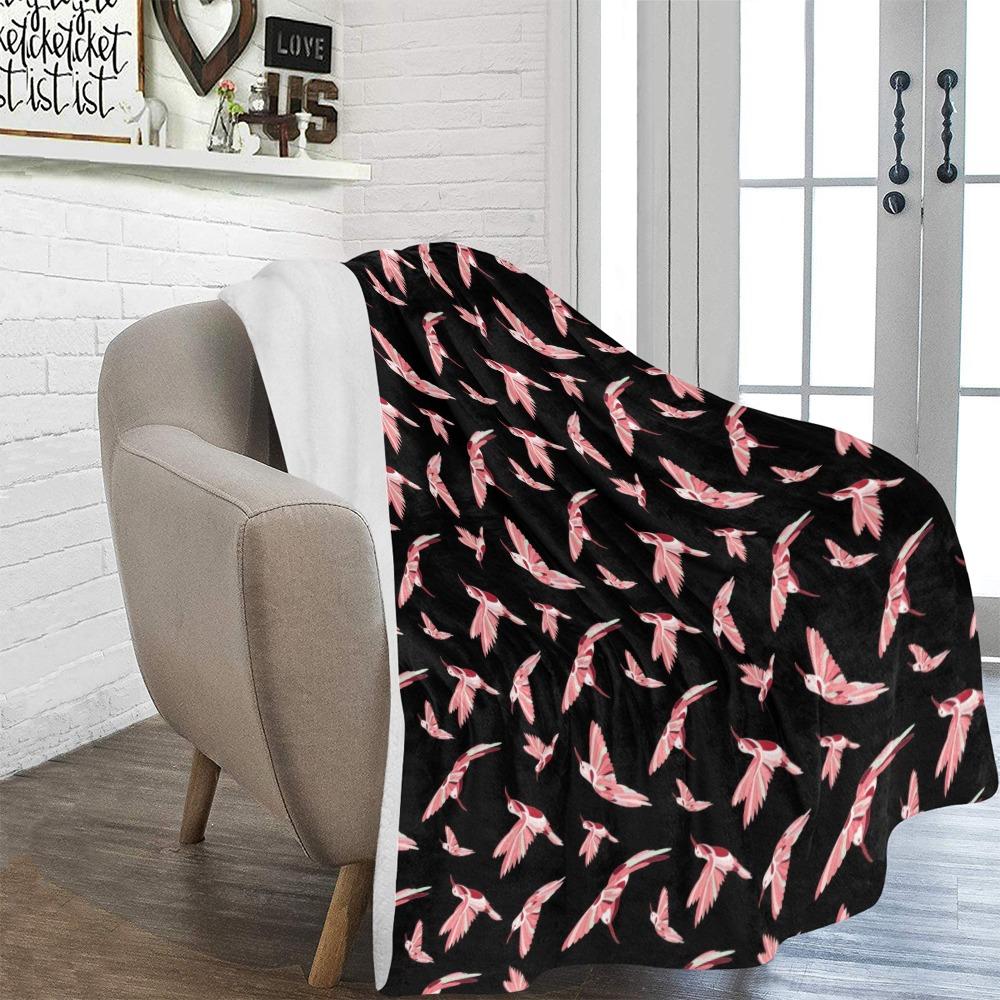 Strawberry Black Ultra-Soft Micro Fleece Blanket 60"x80" Ultra-Soft Blanket 60''x80'' e-joyer 