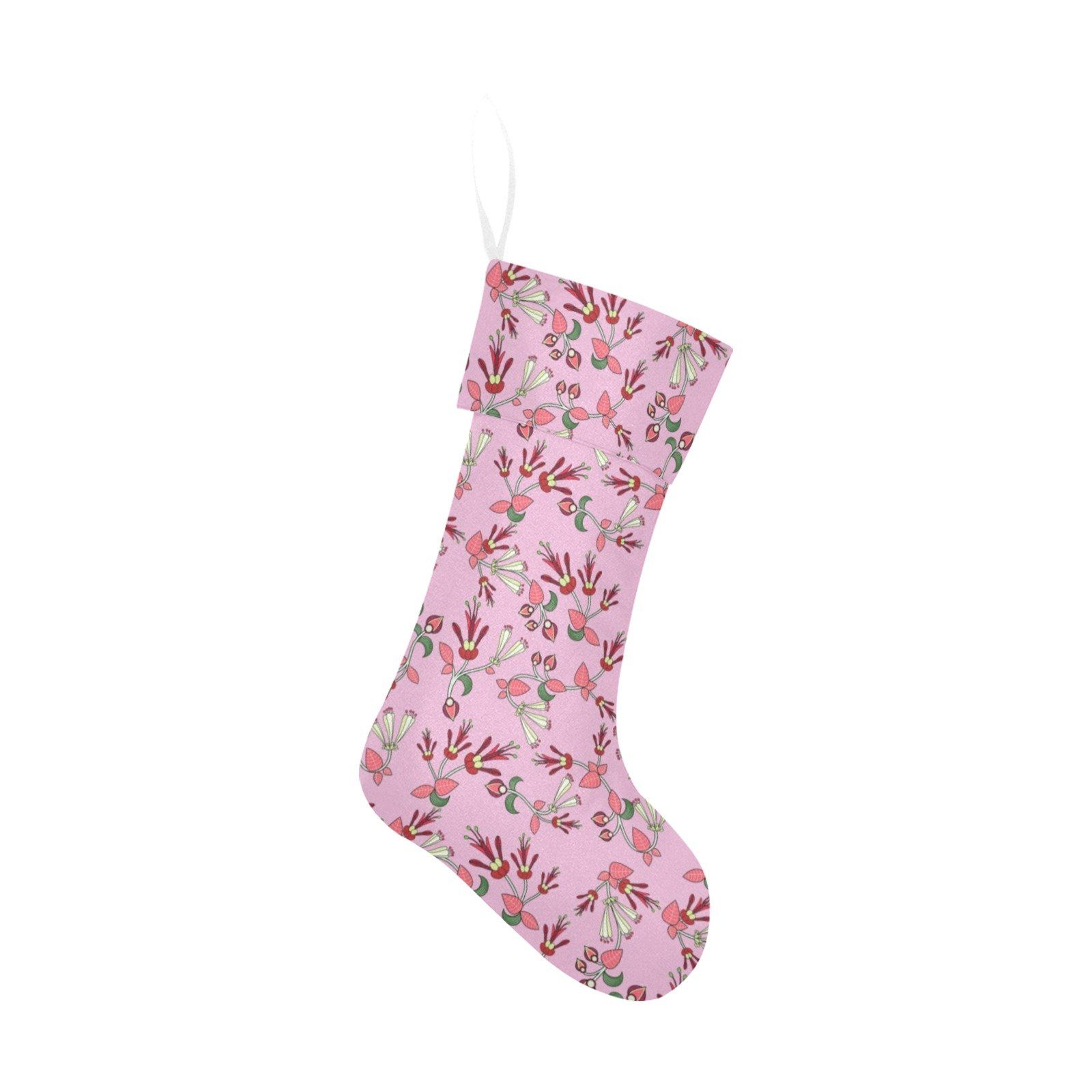 Strawberry Floral Christmas Stocking holiday stocking e-joyer 