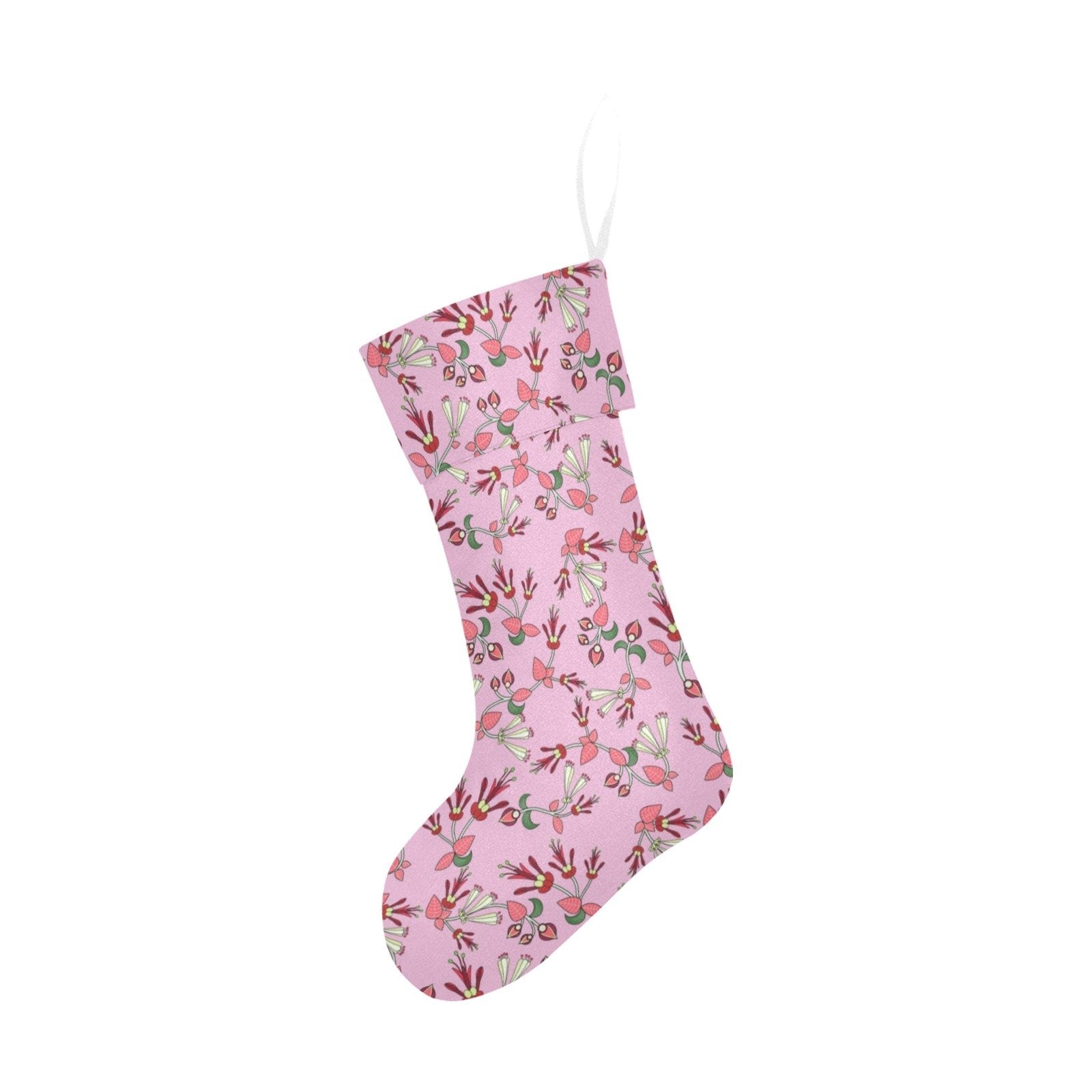 Strawberry Floral Christmas Stocking holiday stocking e-joyer 