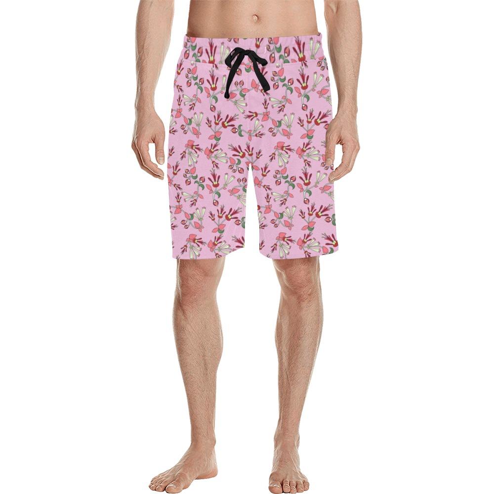 Strawberry Floral Men's All Over Print Casual Shorts (Model L23) Men's Casual Shorts (L23) e-joyer 
