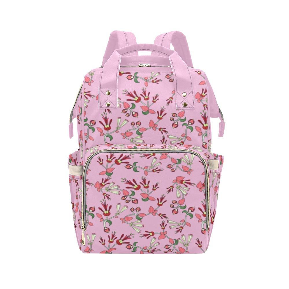 Strawberry Floral Multi-Function Diaper Backpack/Diaper Bag (Model 1688) bag e-joyer 