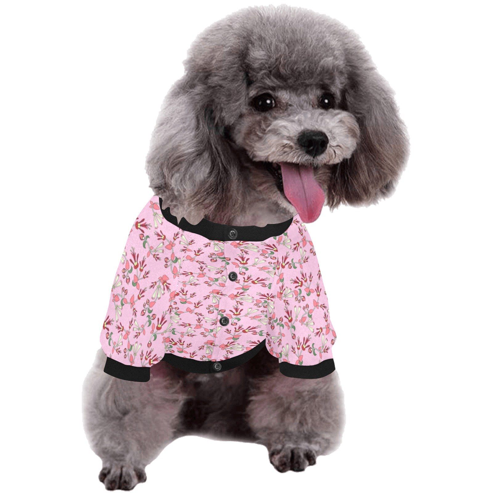 Strawberry Floral Pet Dog Round Neck Shirt Pet Dog Round Neck Shirt e-joyer 