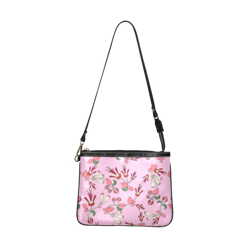 Strawberry Floral Small Shoulder Bag (Model 1710) Small Shoulder Bag (1710) e-joyer 