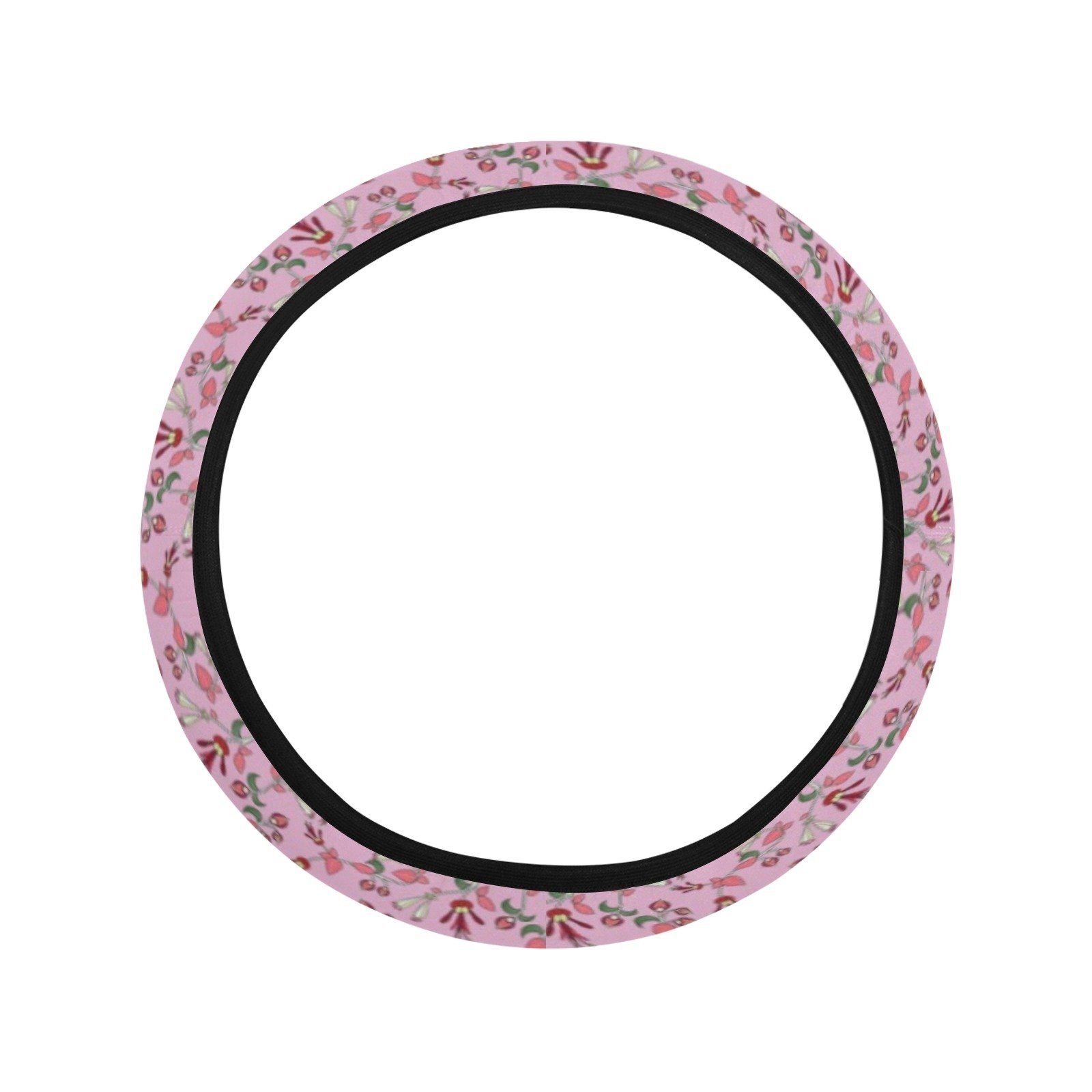Strawberry Floral Steering Wheel Cover with Elastic Edge Steering Wheel Cover with Elastic Edge e-joyer 