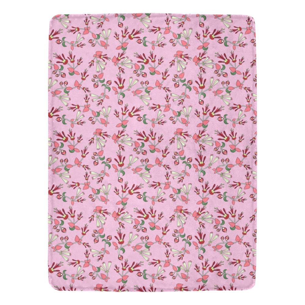 Strawberry Floral Ultra-Soft Micro Fleece Blanket 60"x80" Ultra-Soft Blanket 60''x80'' e-joyer 