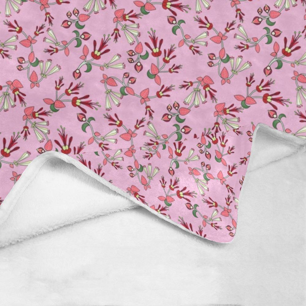 Strawberry Floral Ultra-Soft Micro Fleece Blanket 60"x80" Ultra-Soft Blanket 60''x80'' e-joyer 